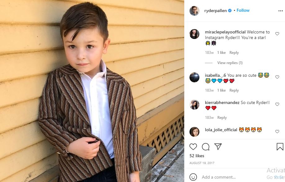 Ryder Allen Wiki, altura, edad, familia, películas, biografía y más 42 Primera publicación de IG de Ryder Allen
