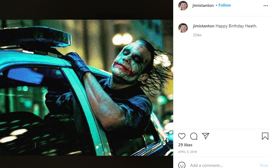 Wiki, altura, edad, novia, patrimonio, biografía y más 34 Jimi Stanton fanático de Heath Ledger