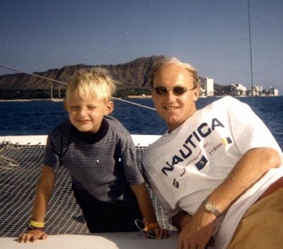 Alexander Ludwig Altura, peso, edad, novia, familia, biografía y más 16 Foto de la infancia de Alexander Ludwig con su padre Harald Ludwig