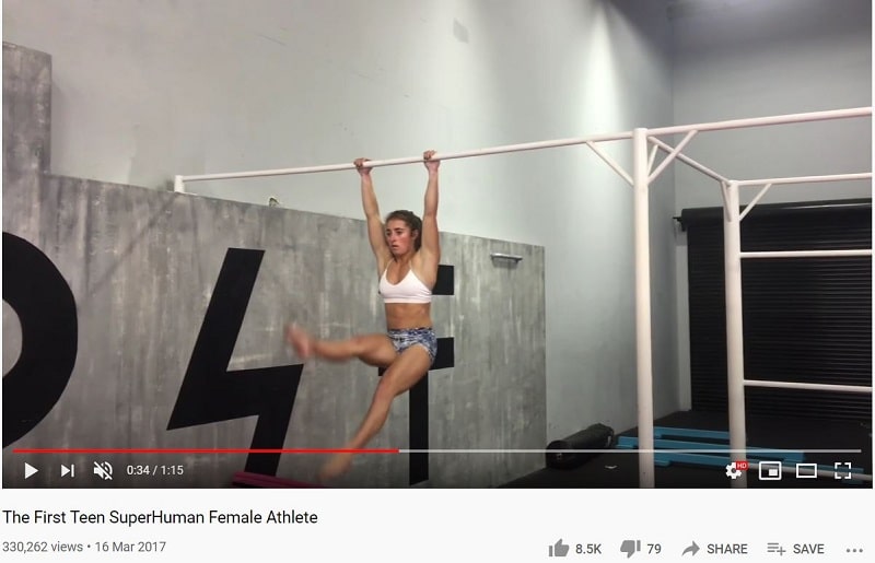 Demi Bagby Wiki, altura, edad, novio, familia, biografía y más 22 El video debut de Demi Bagby en YouTube fue The First Teen SuperHuman Female Athlete