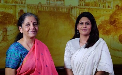 Palki Sharma Upadhyay Wiki, Años, Marido, Patrimonio neto, Biografía, Familia y más 18 Palki Sharma Upadhyay con Nirmala Shitaraman