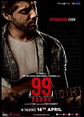 Wiki Ehan Bhat | Altura, edad, novia, familia, biografía y más 14 Póster de la película de Ehan Bhat '99 Songs'.